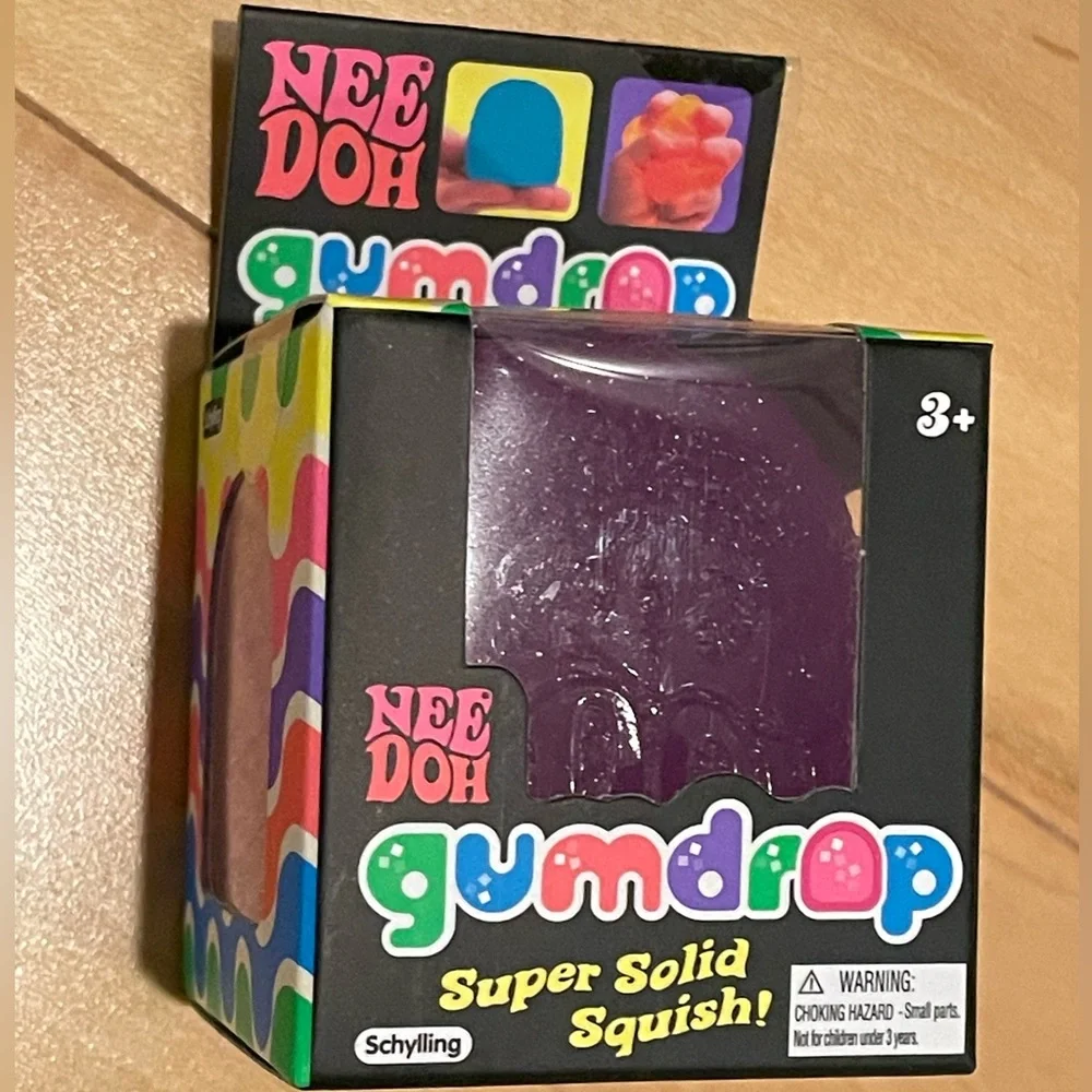 Needoh Gumdrop Super Solid Squish! Purple